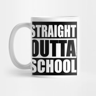 STRAIGHT OUTTA SCHOOL  Quarantine Sticker Mug